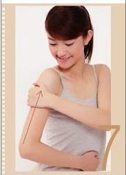 按摩手臂外侧关节