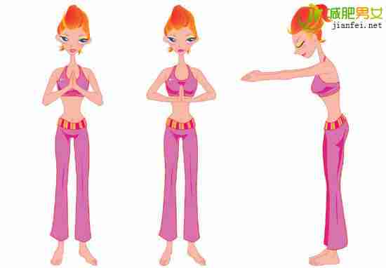 双手合十放在胸前