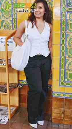 胖MM减肥之前粗大腿照片