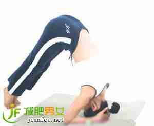 高难度肩倒立式瘦腿瑜伽分解动作