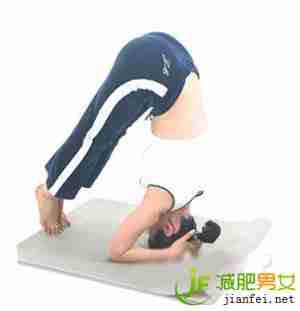 高难度肩倒立式瘦腿瑜伽分解动作