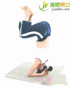 高难度肩倒立式瘦腿瑜伽分解动作