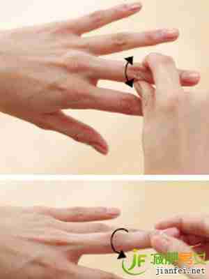 手指向两侧摇动20次